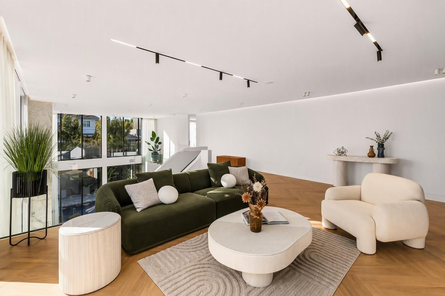 Living room in a completed Zentos Constructions home
