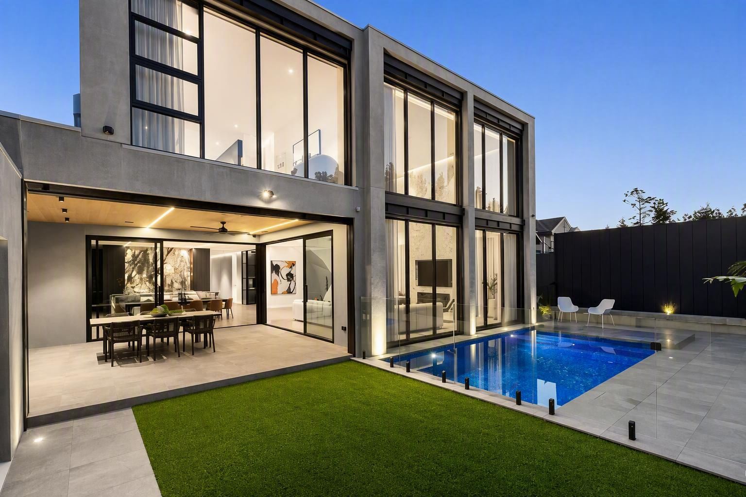 Pool and alfresco of an architectural home built by Zentos Constructions